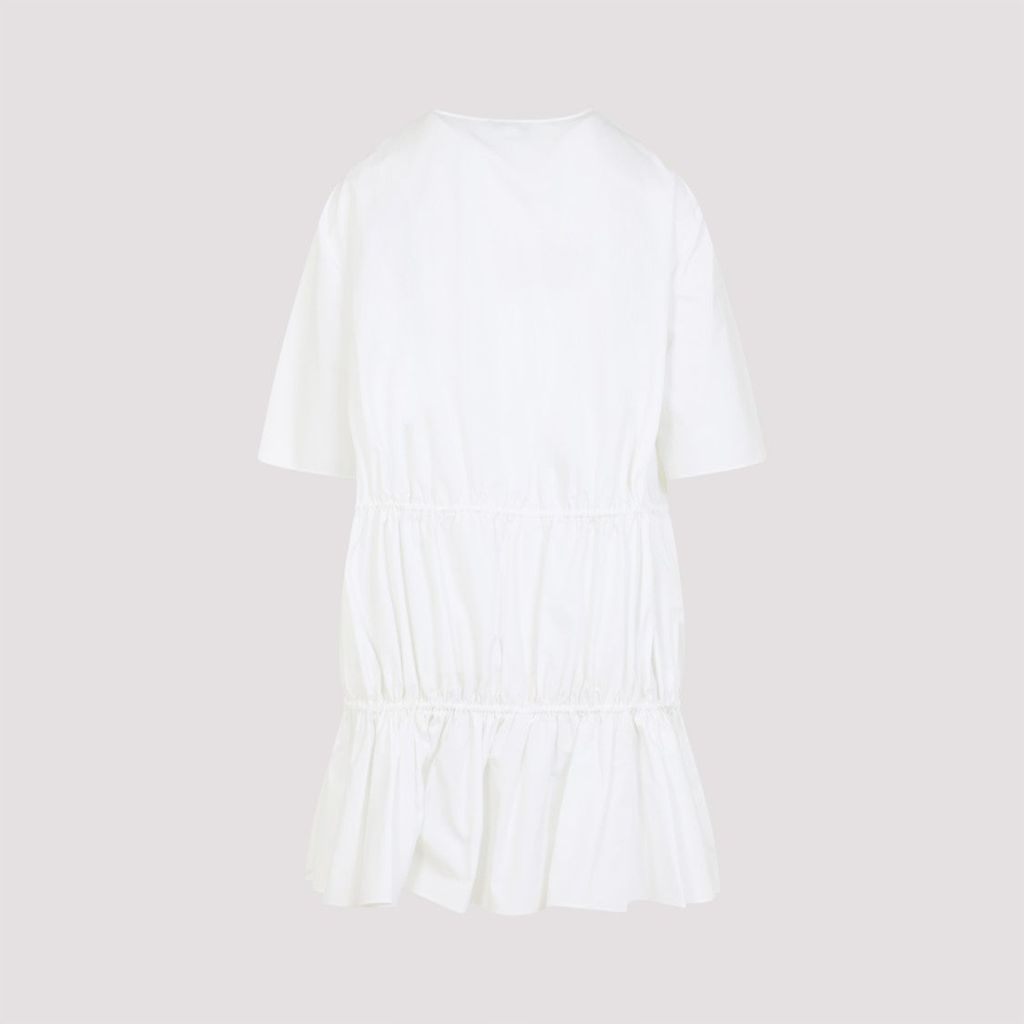 Alaïa Tiered White Cotton Dress