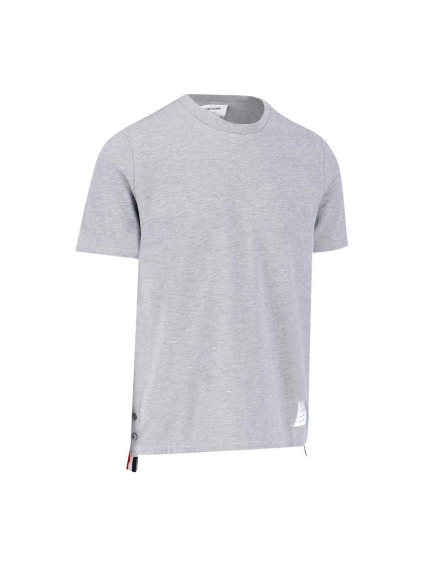 Thom Browne Grey Adjustable Logo Cotton T-Shirt