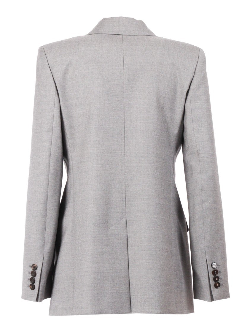 Max Mara Tailored Grey Jacket With Classic Lapel
