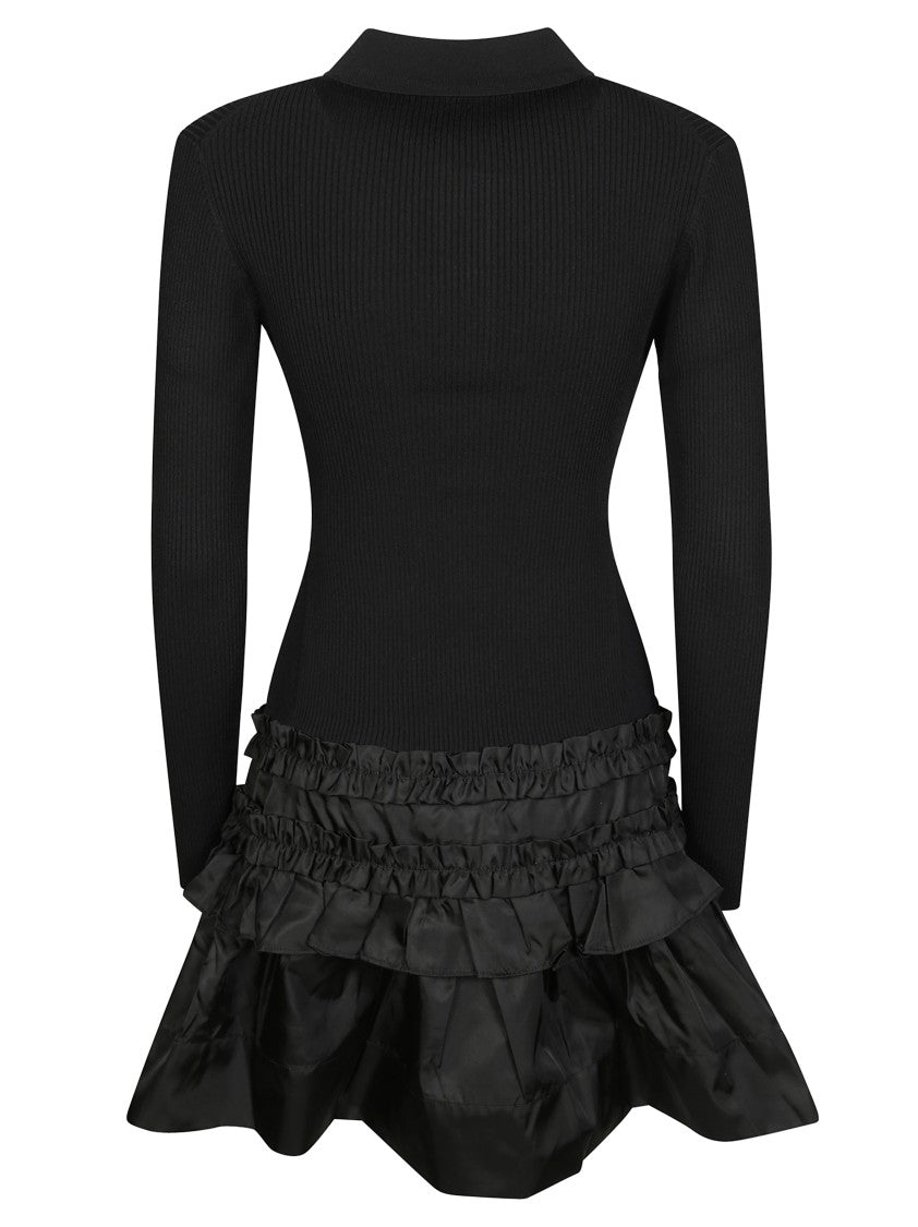 Ganni Melange Rib Knit Mini Dress