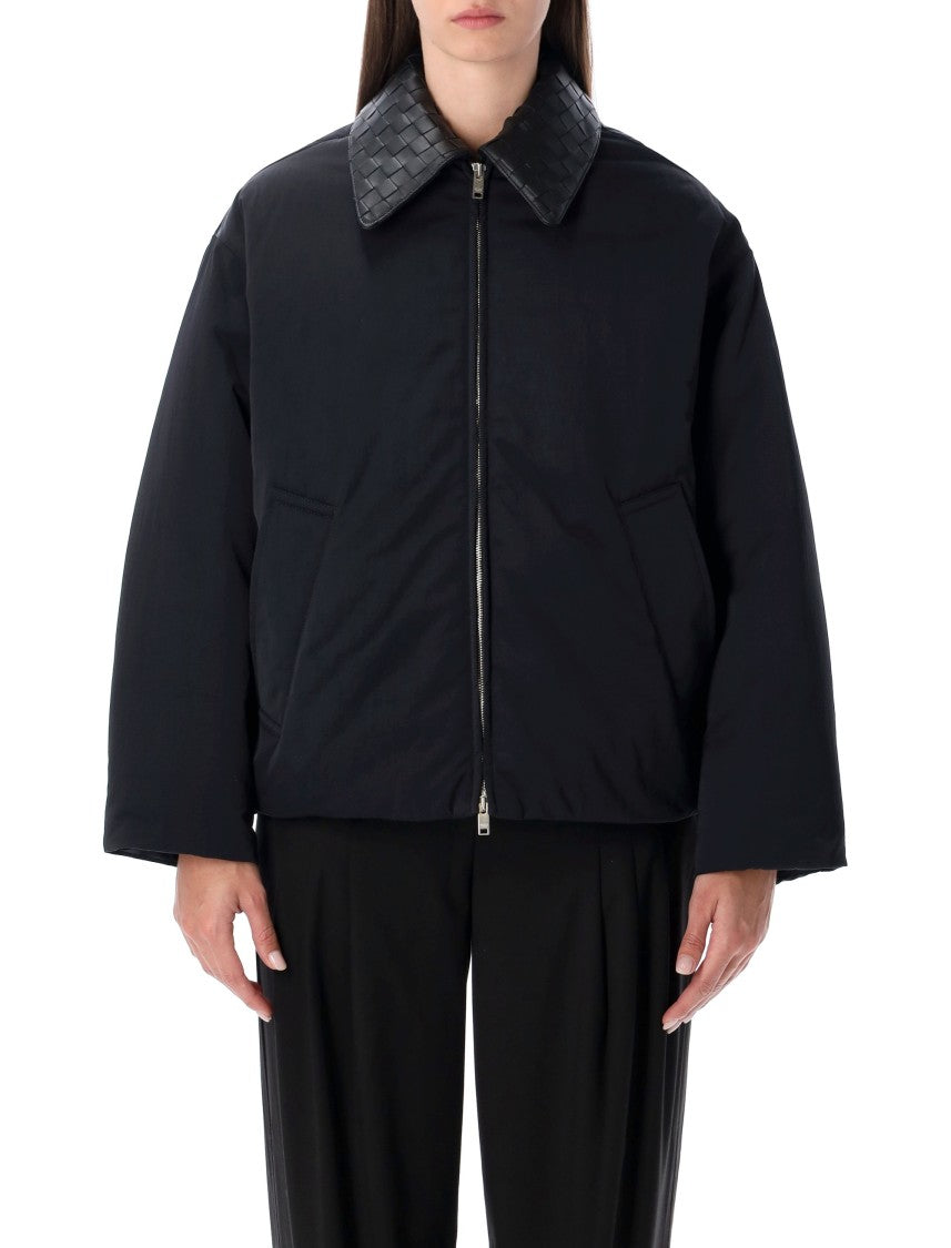 Bottega Veneta Beige Padded Bomber Jacket