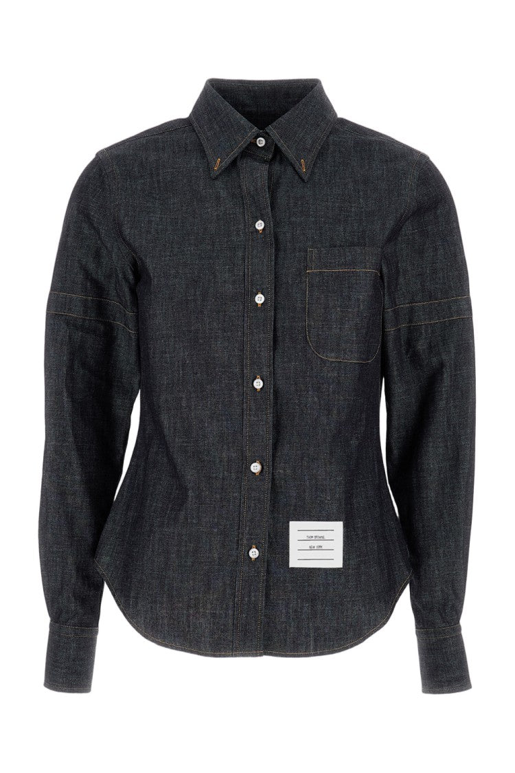 Thom Browne Classic Long Sleeve Denim Shirt
