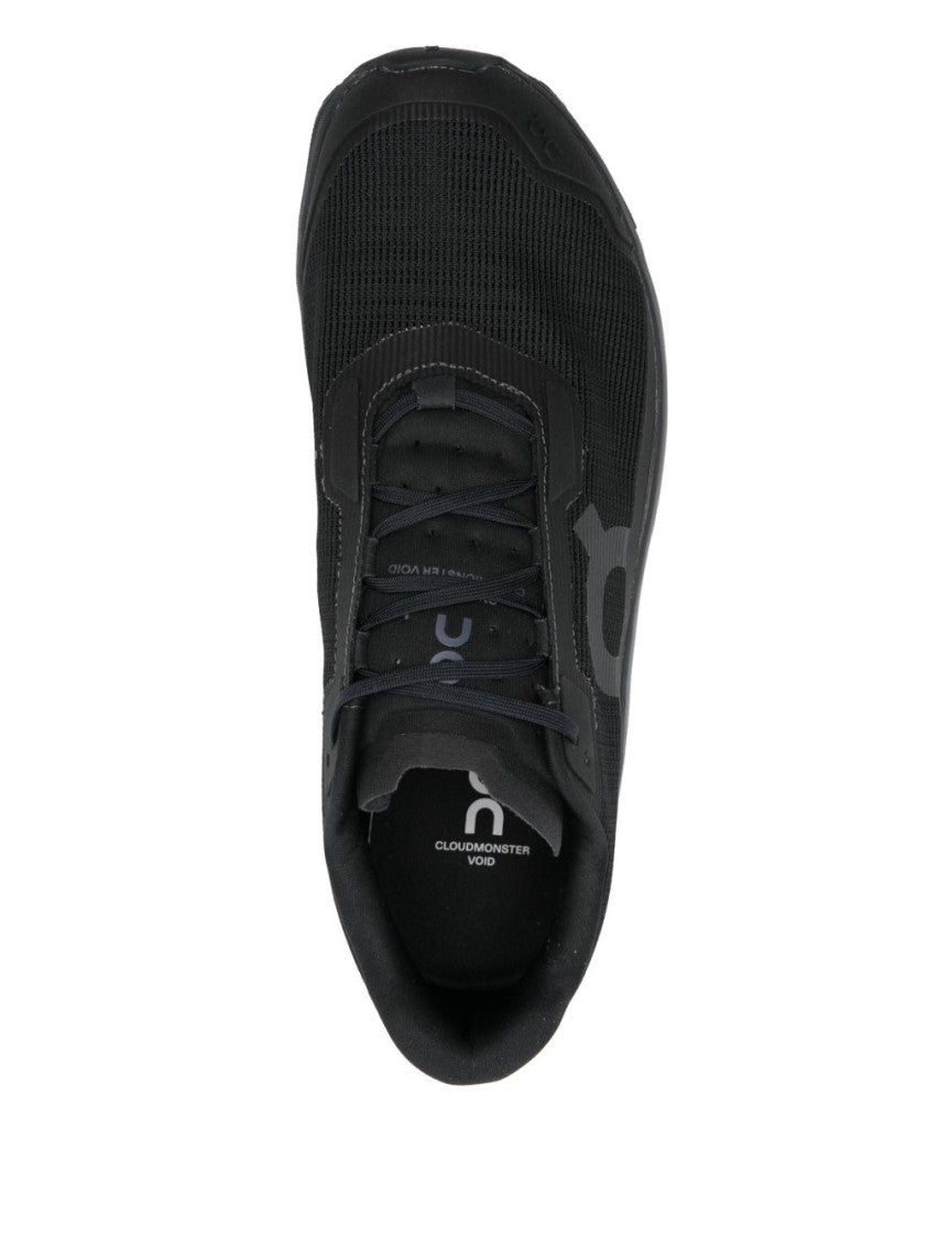 On All-Black On Sneakers With Hexagonal Cushioning Design
