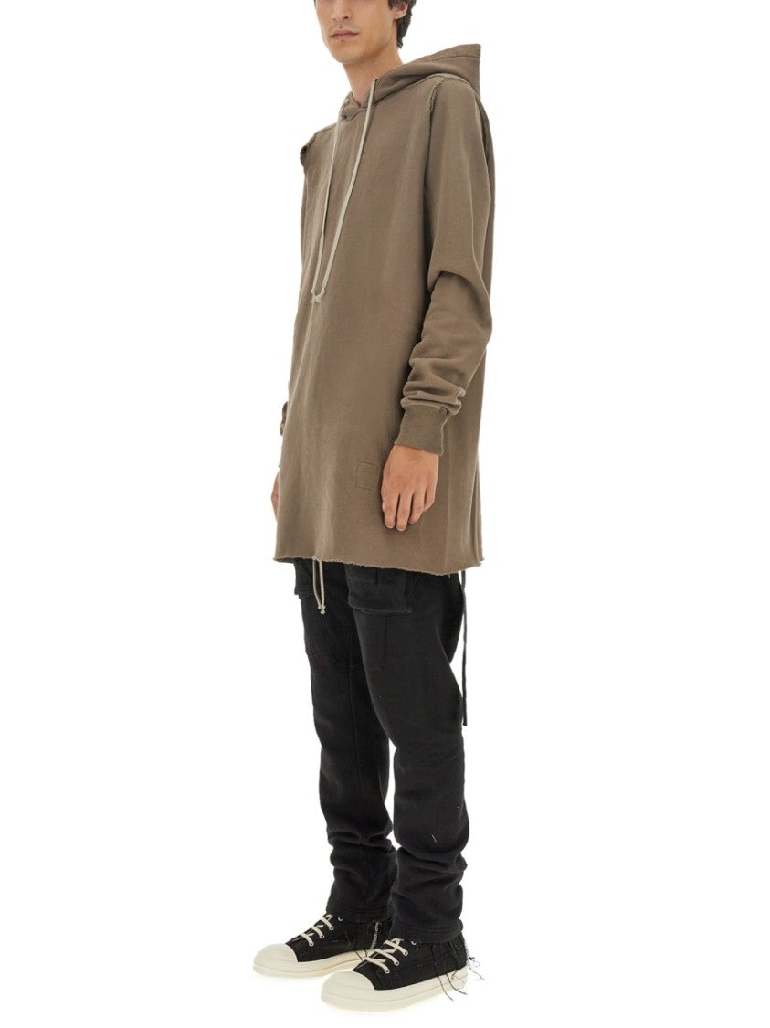 Drkshdw By Rick Owens Oversized Cotton Hoodie With Drawstring Hood