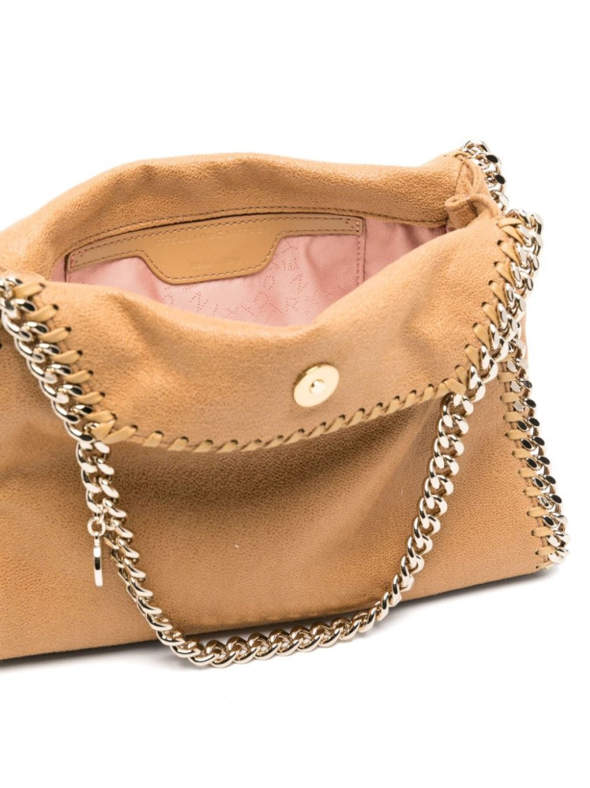 Stella Mccartney Geometric Brown Bag With Magnetic Fastening And Chain Strap