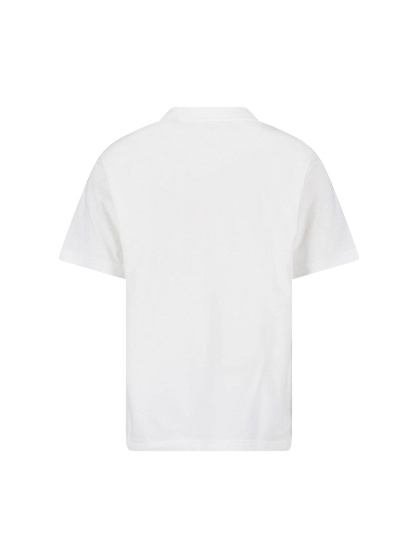Burberry Embroidered White Short-Sleeve T-Shirt With Equestrian Motif