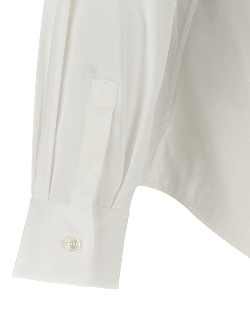 Ferragamo Tailored Stretch Cotton Poplin Shirt With Crisp Collar
