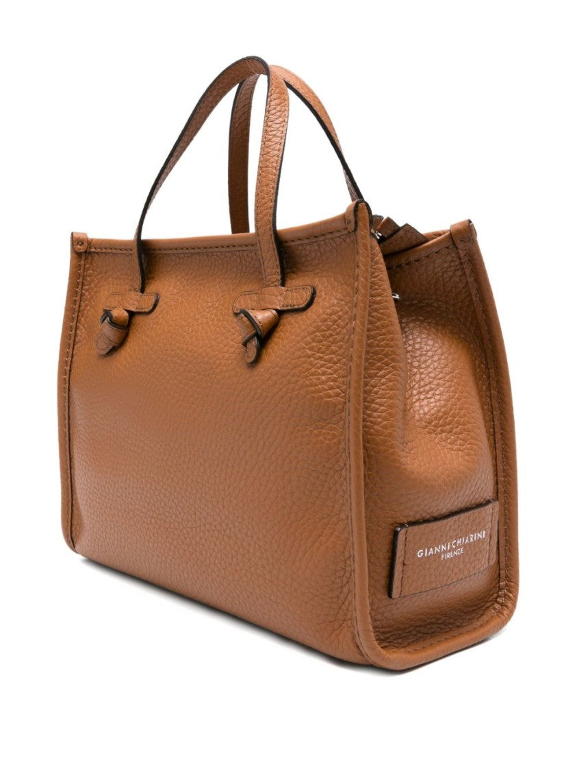 Gianni Chiarini Textured Calfskin Brown Shopper Bag