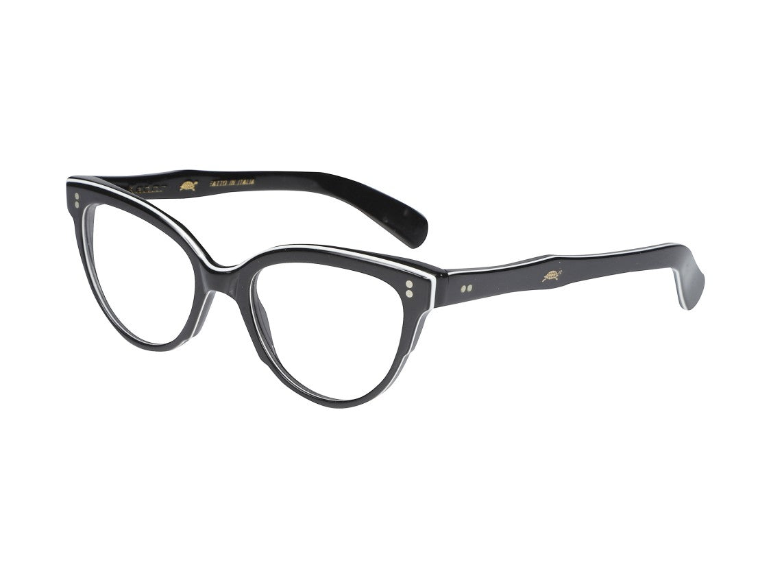 Kador Black Monya Glossy Cat-Eye Eyeglasses