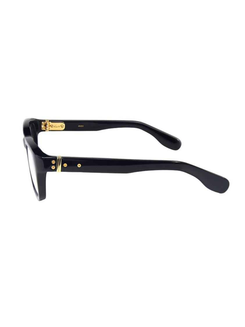 Kiurv Bold Rectangular Kiurv Optical Frames With Gold Accents