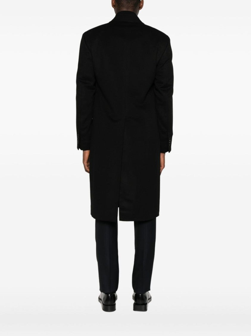 Lardini Double-Breasted Tailored Coat With Floral Detail