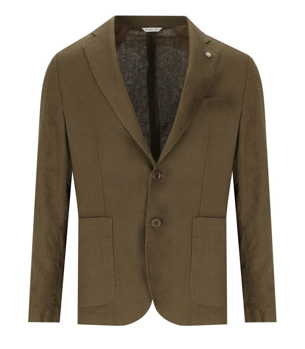 Manuel Ritz Brown Single-Breasted Jacket