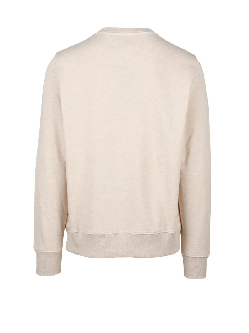 Tommy Hilfiger Cream Cotton Crewneck Sweatshirt