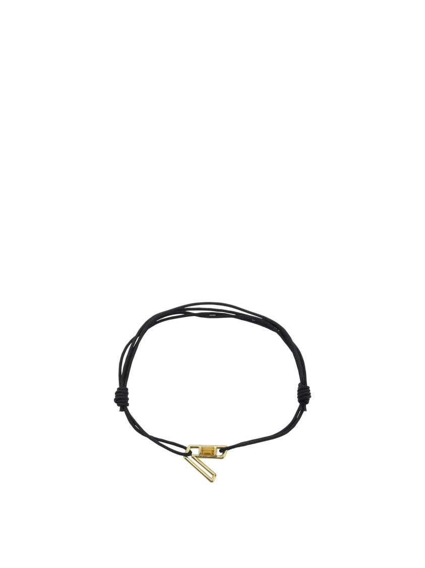 Aliita Minimalistic Gold Bracelet With Letter V Pendant And Adjustable Clasp