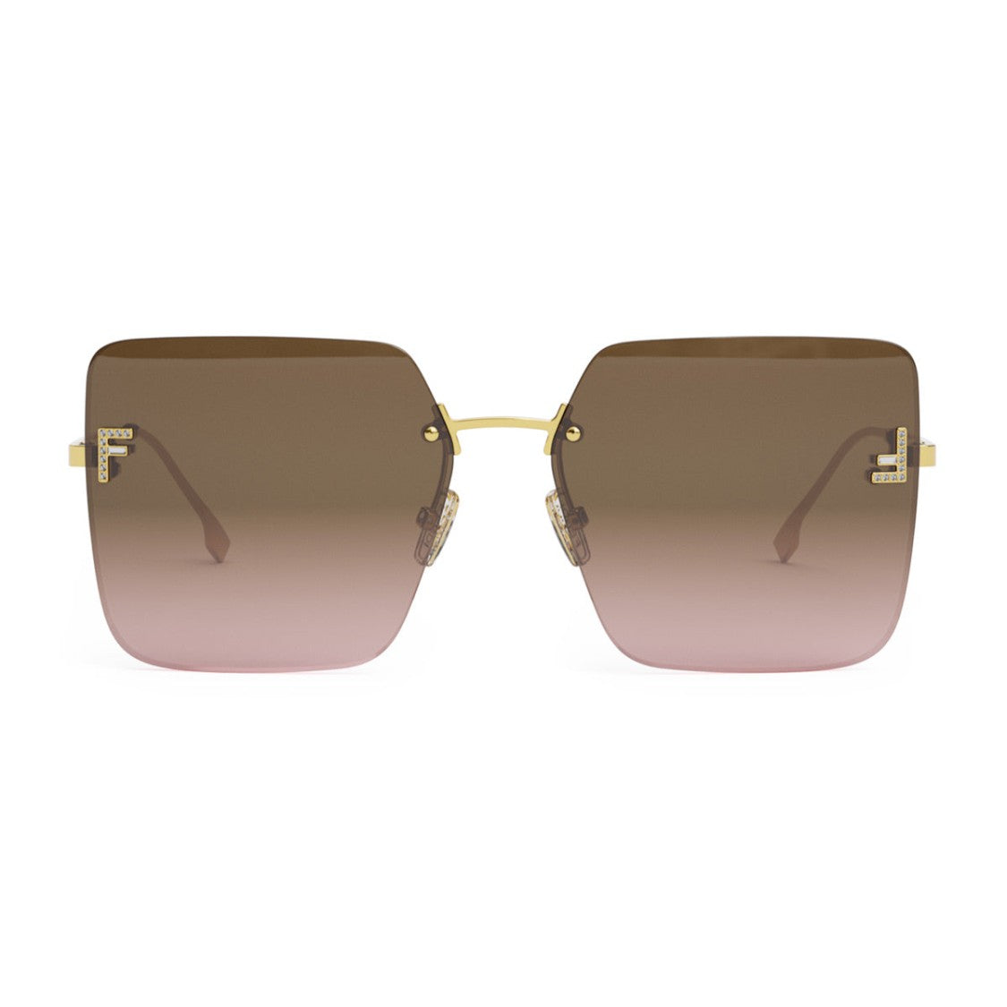 Fendi Fendi First Crystal Sunglasses With Bold Square Lenses