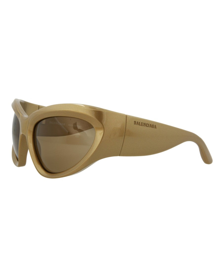 Balenciaga Shield-Frame Bio Injection Sunglasses With Saddle Nose Bridge