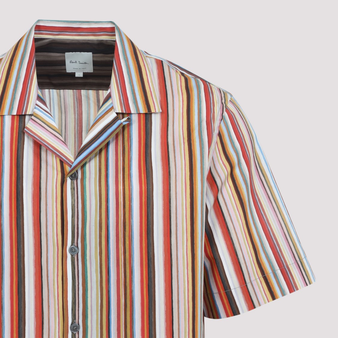 Paul Smith Relaxed Fit Multicolor Stripe Short Sleeve Shirt