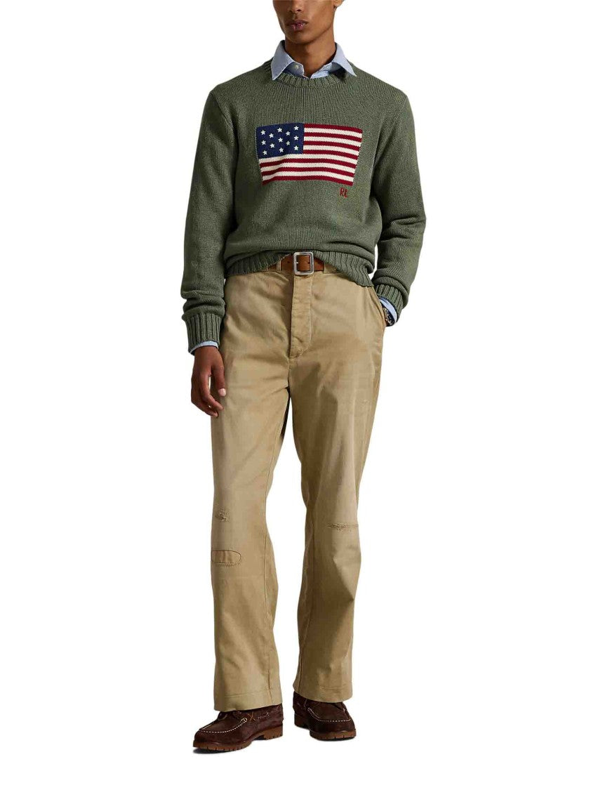 Polo Ralph Lauren Melange Green Knit Sweater