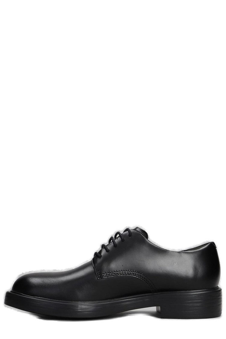 Camper Polished Black Leather Lace-Up Shoes