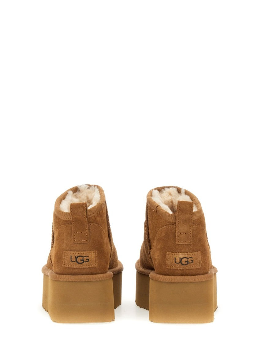 Ugg Classic Ultra Mini Ankle Boots With Plateau Sole