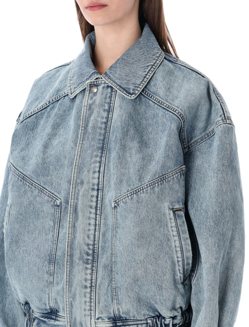 Saint Laurent Oversized South Blue Denim Jacket
