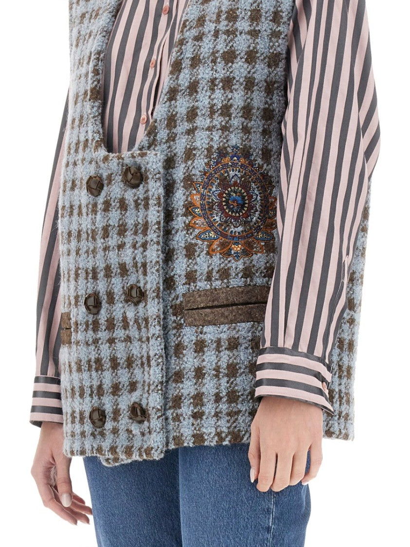 Etro Houndstooth Over Vest
