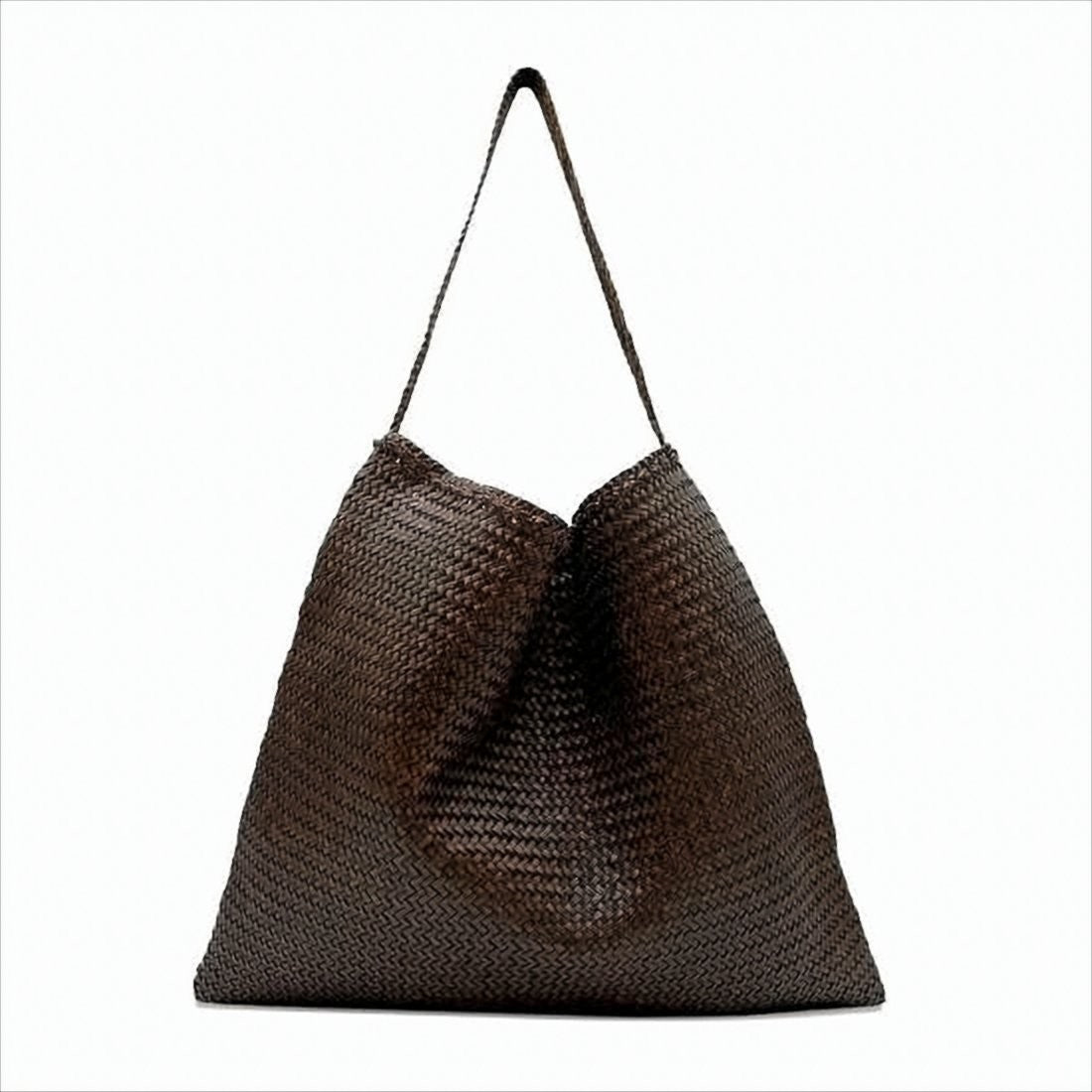 Dragon Diffusion Woven Buffalo Leather Shoulder Bag