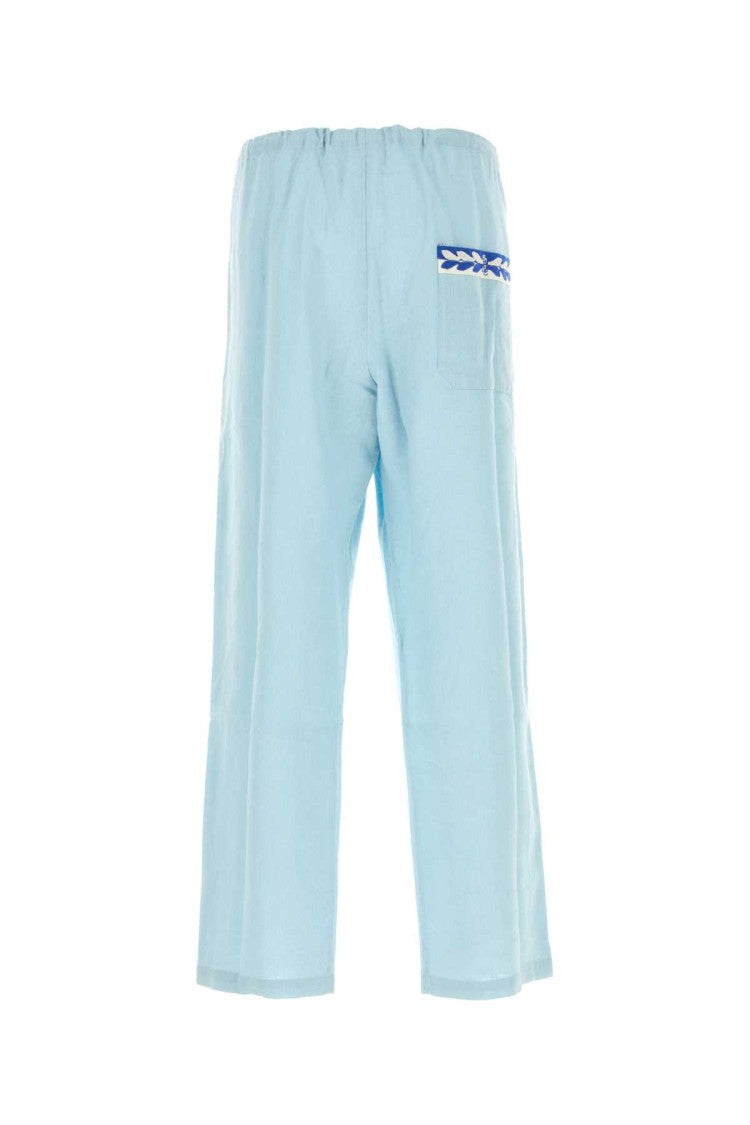 Bode Light Blue Linen Pant