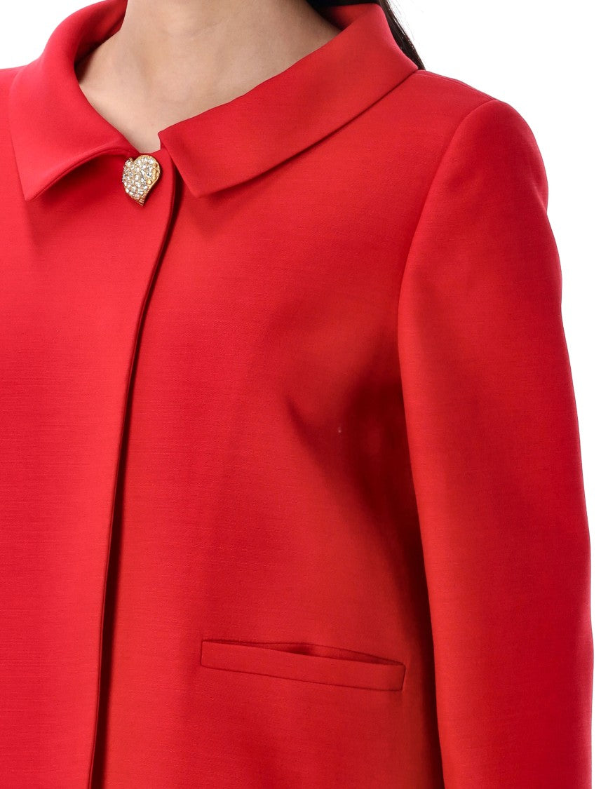 Valentino Garavani Cropped Jacket Crepe Coutre