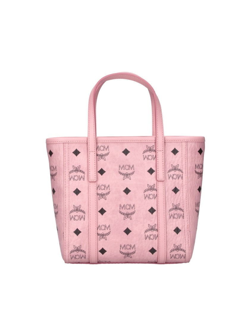 Mcm Toni Pink Visetos Monogram Mini Tote Bag