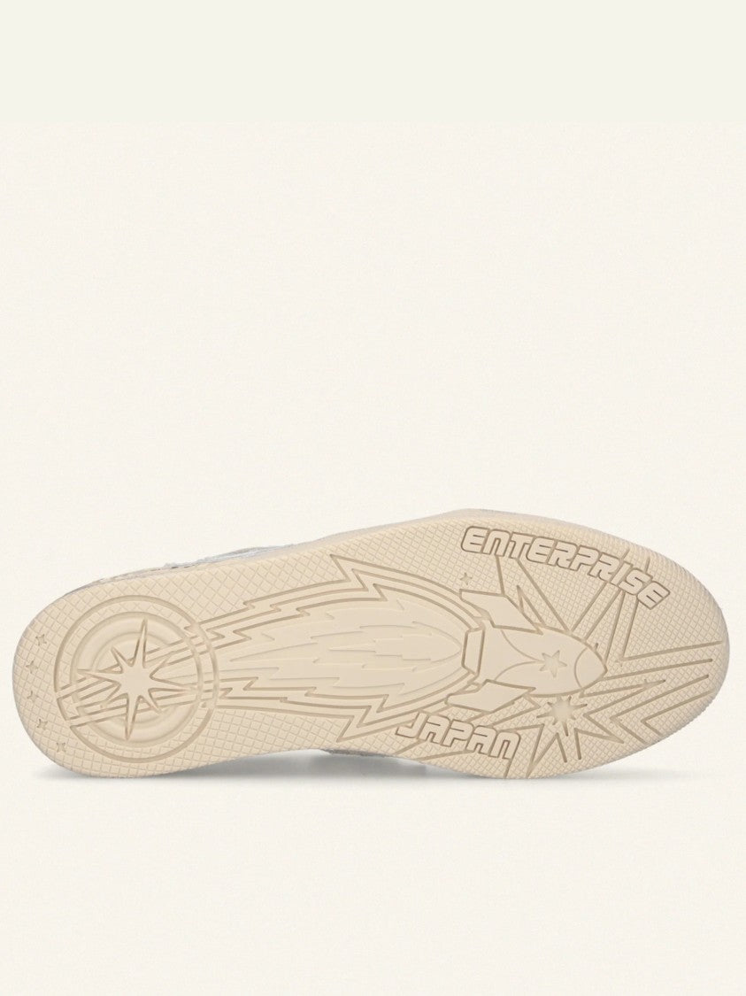 Enterprise Japan Egg Rocket 3 White/Grey Suede Sneakers