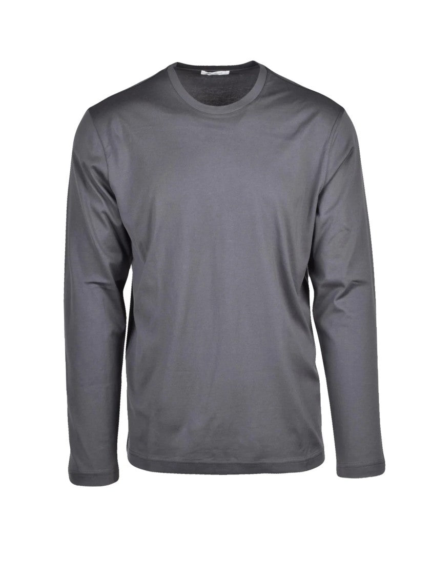 Stefan Brandt Grey Cotton Long-Sleeve T-Shirt