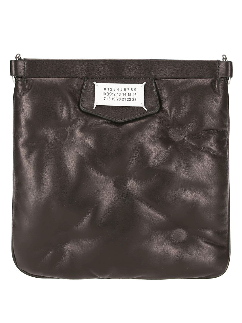Maison Margiela Quilted Black Shoulder Bag With Adjustable Strap