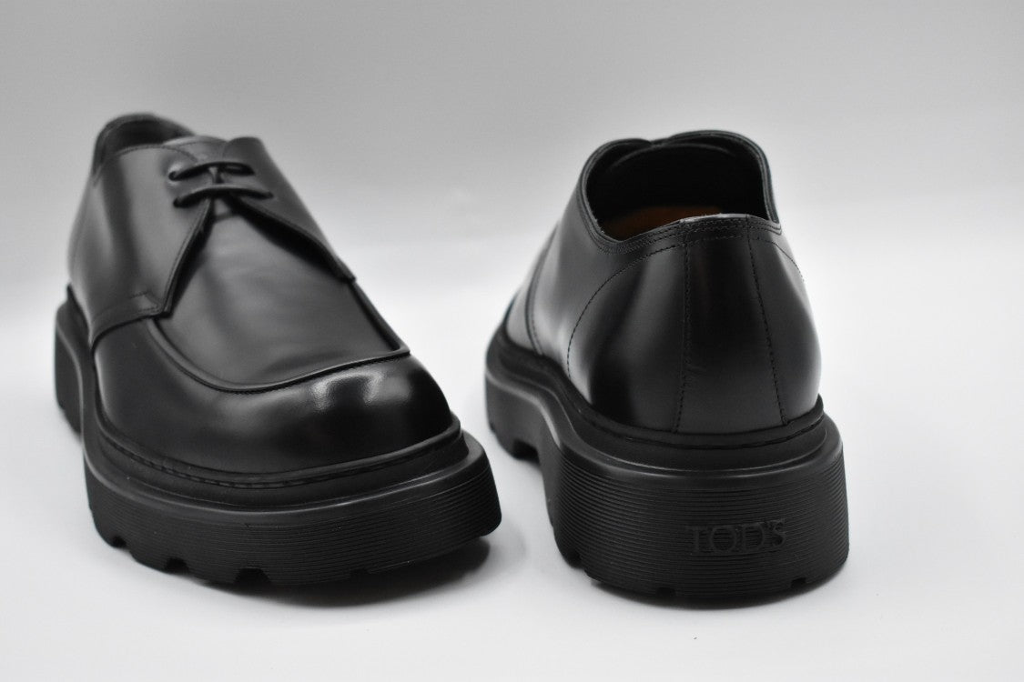 Tod's Black Lace-Up Shoes