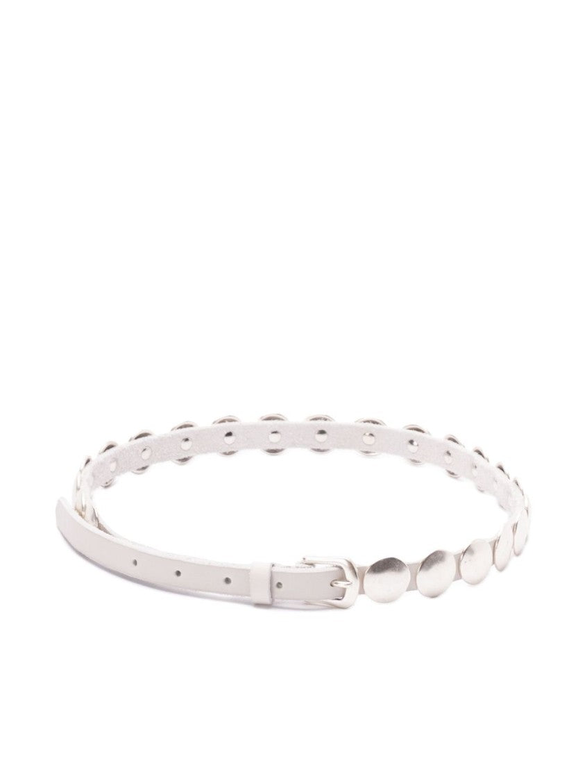 Golden Goose Adjustable Leather Belt With Silver-Tone Accents