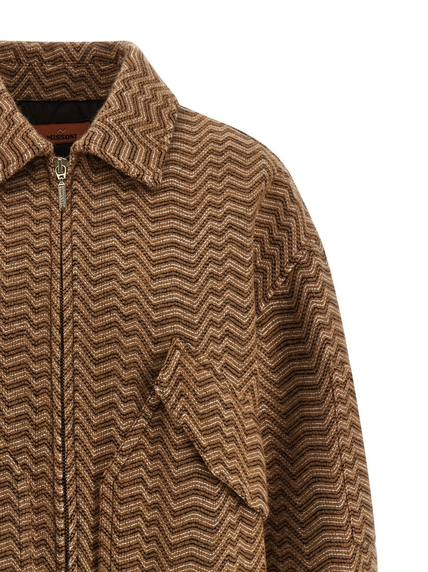 Missoni Chevron Pattern Bomber Jacket