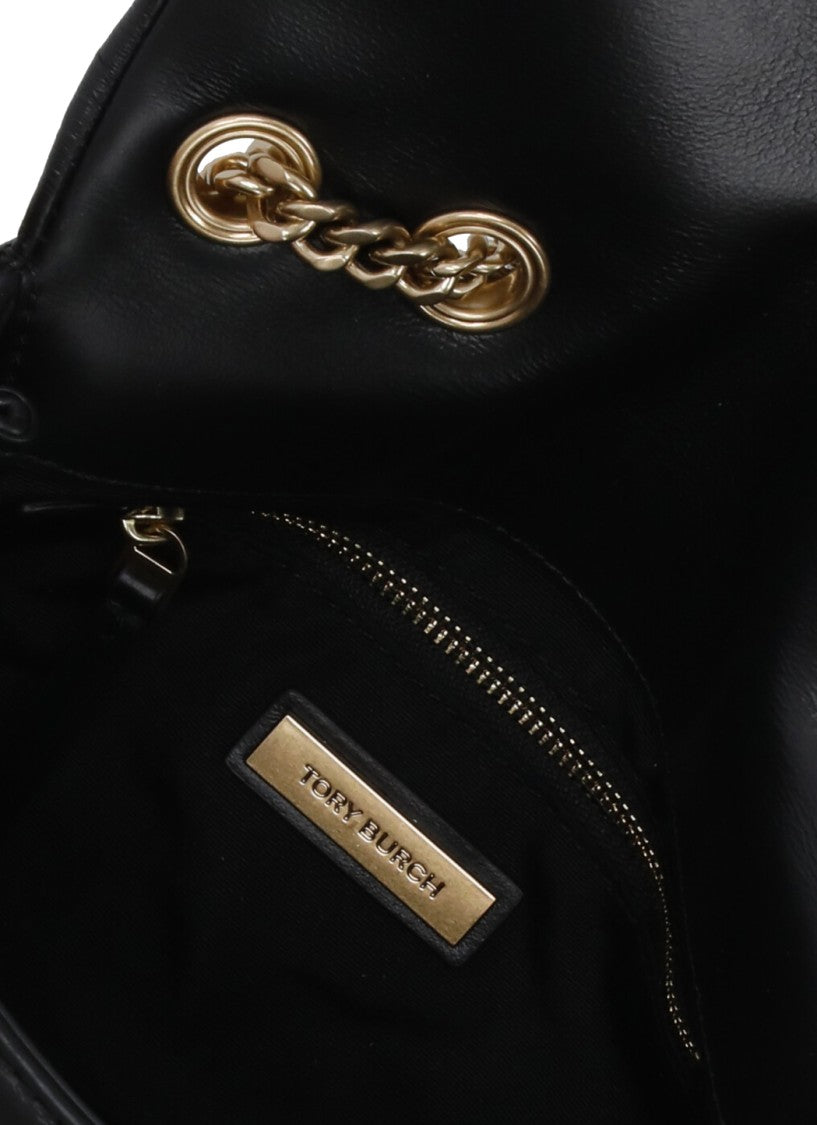 Tory Burch Black Matelassé Leather Chain Strap Shoulder Bag