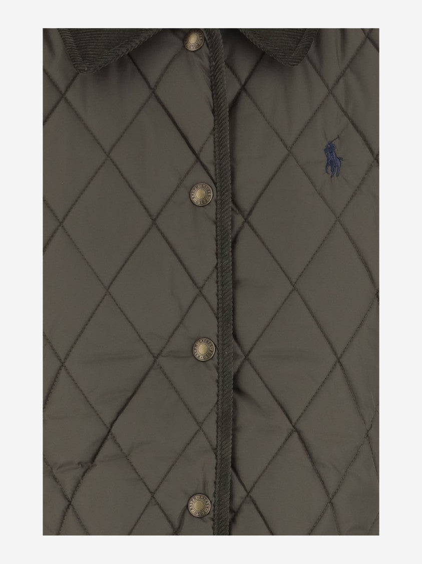 Polo Ralph Lauren Quilted Nylon Vest With Front Button Closure