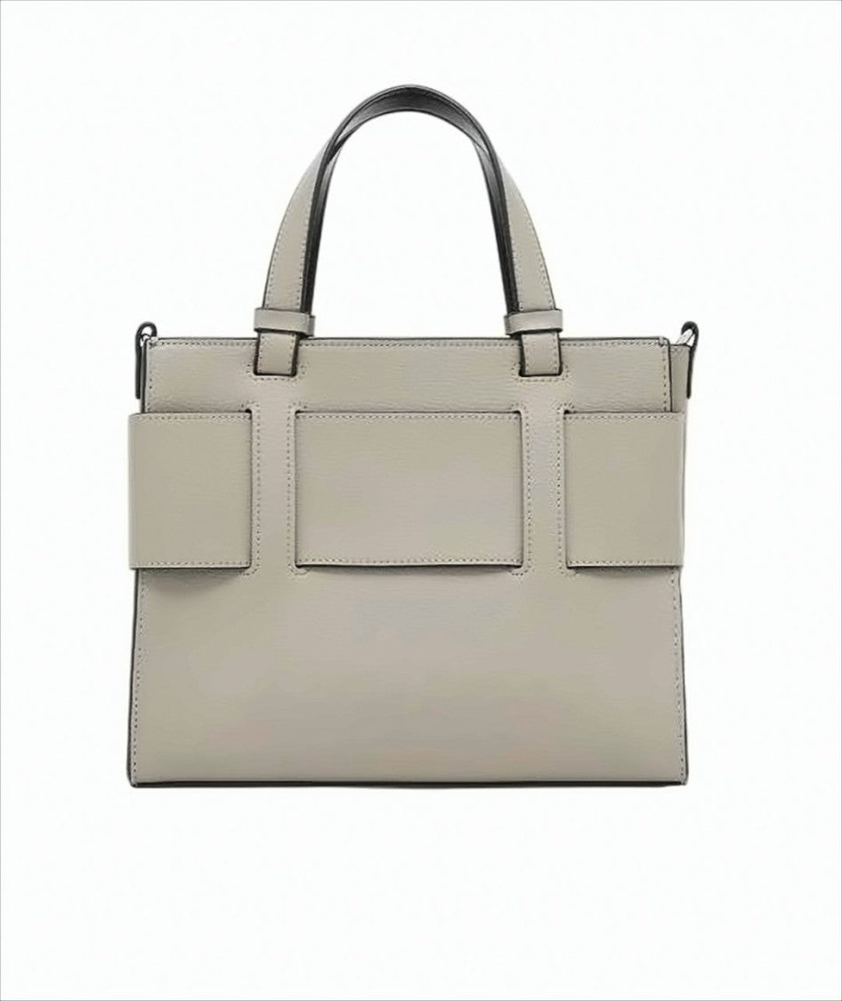 Armani Exchange Medium Structured Tote Bag With Logo Buckle
