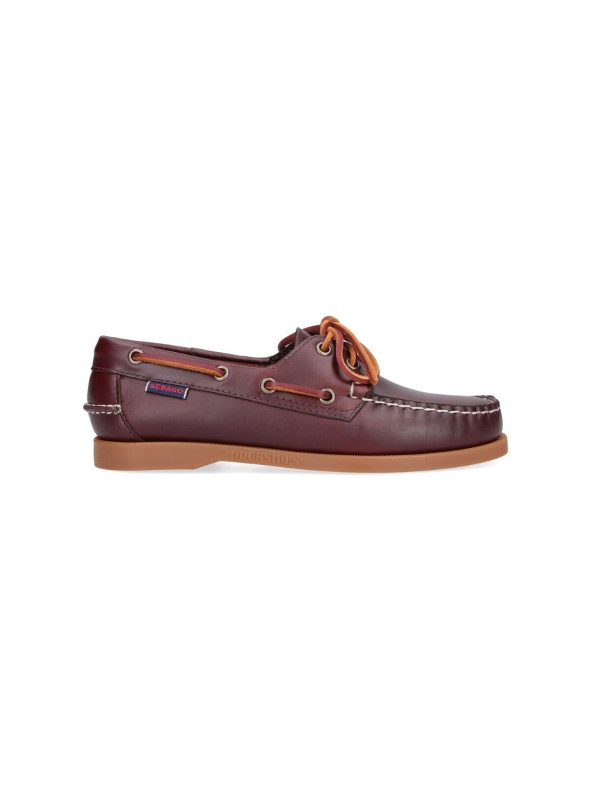 Sebago Classic Boat Shoes In Rich Brown Leather