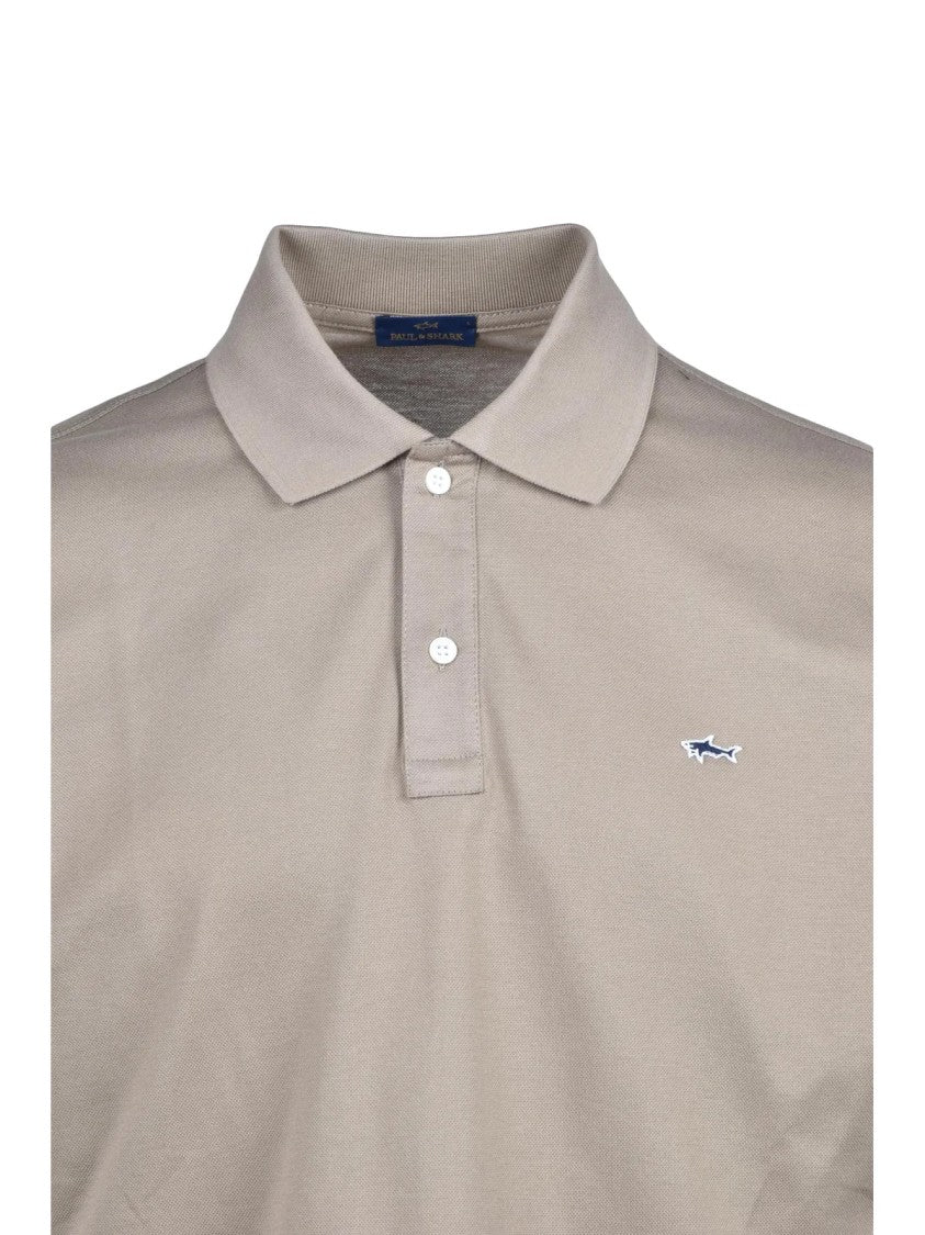 Paul & Shark Beige Cotton Classic Polo Shirt