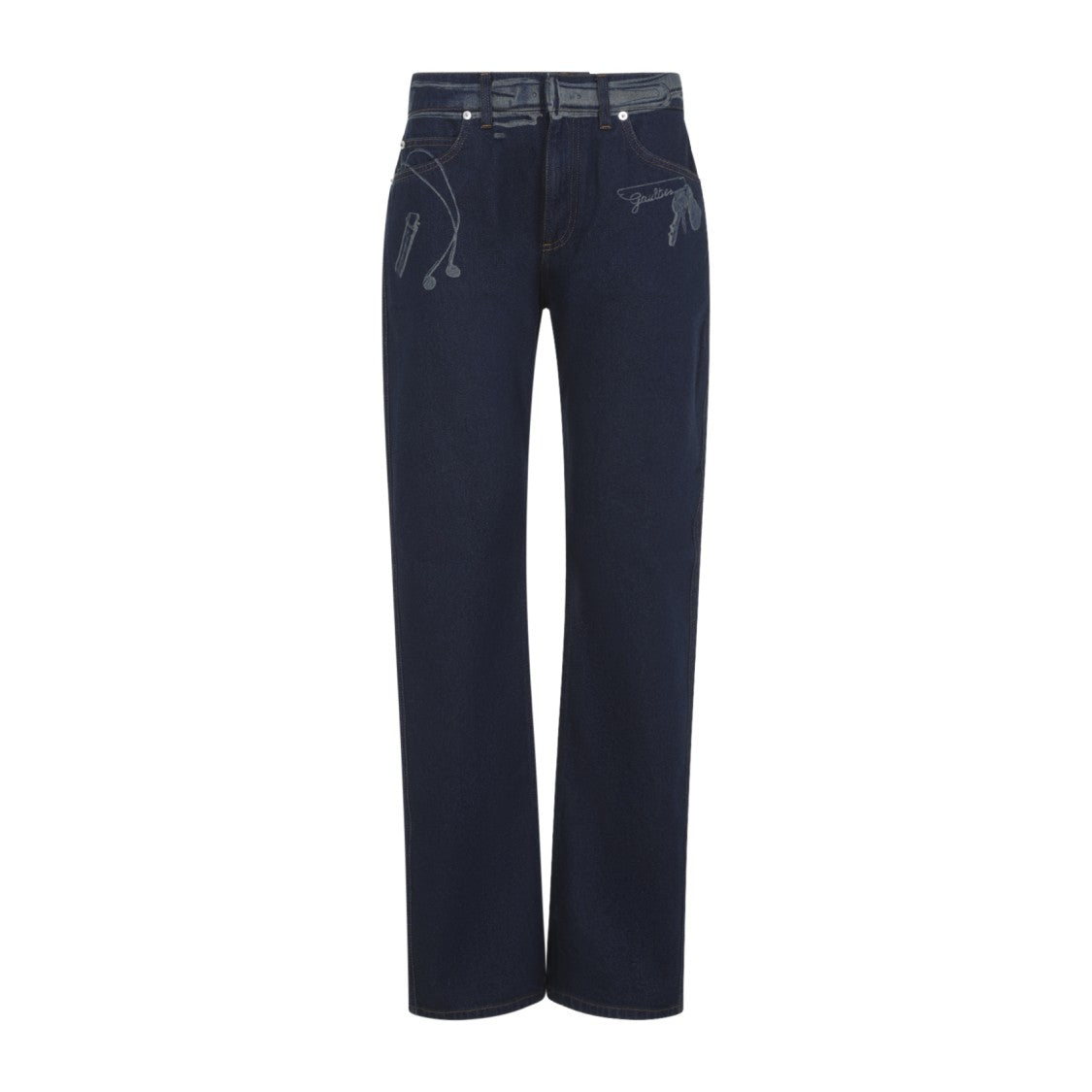 Jean Paul Gaultier High-Waisted Straight-Leg Jeans