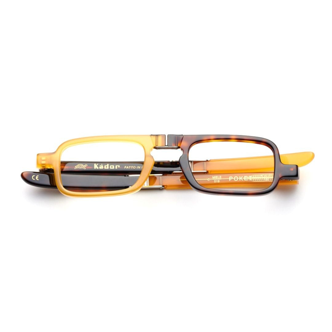 Kador Poket Rectangular Two-Tone Sunglasses With Metallic Bridge