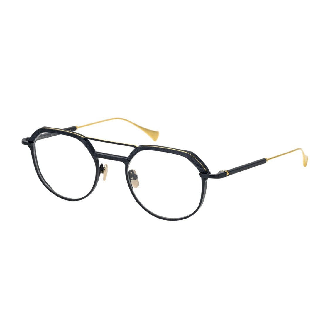 Masunaga Navy Gold Pallas Titanium Eyeglasses