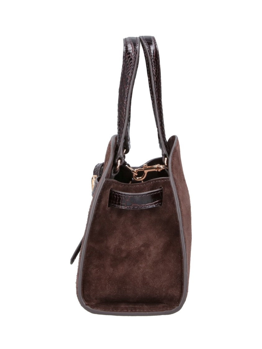 Tory Burch Brown Romy Small Calf Suede Handbag