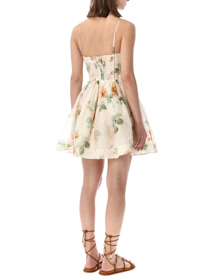 Zimmermann Carouselle Corset Fitted Mini Dress