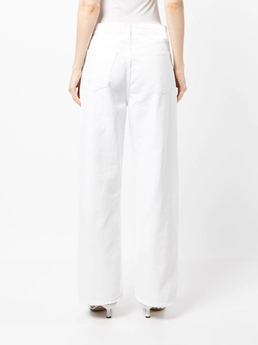 Agolde Organic-Cotton Wide-Leg Denim Trousers