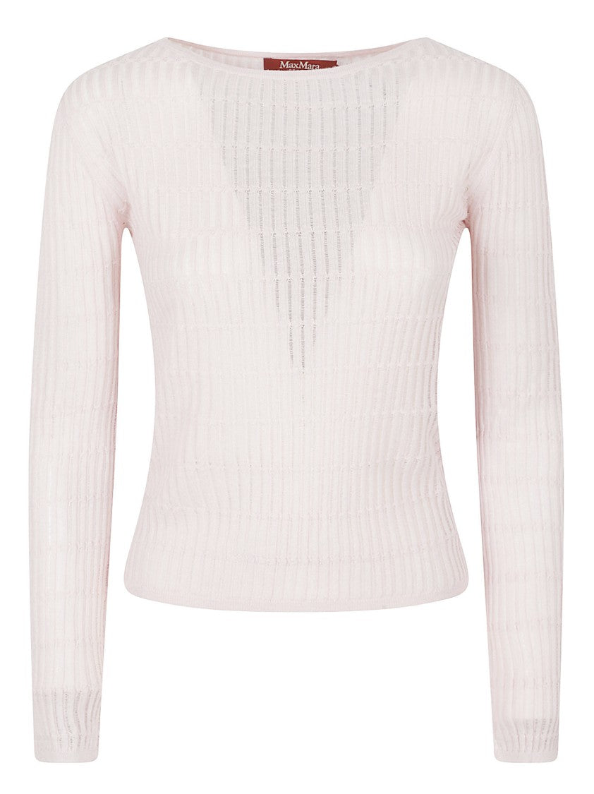 Max Mara Slim Fit Knit Top With Ribbed Texture