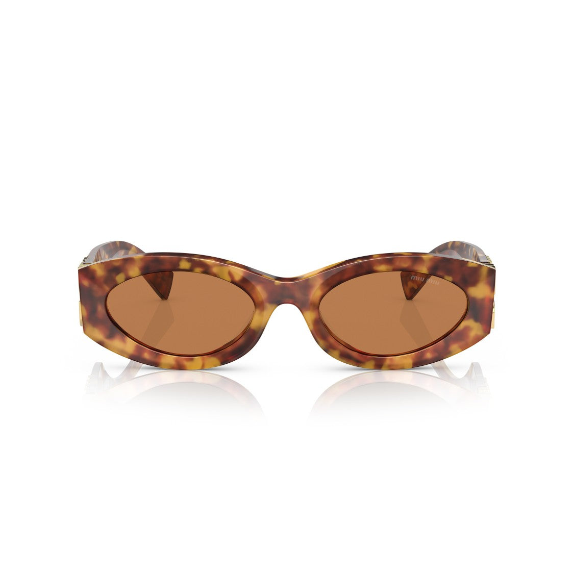 Miu Miu 0Mu 11Ws Oval Tortoiseshell Sunglasses