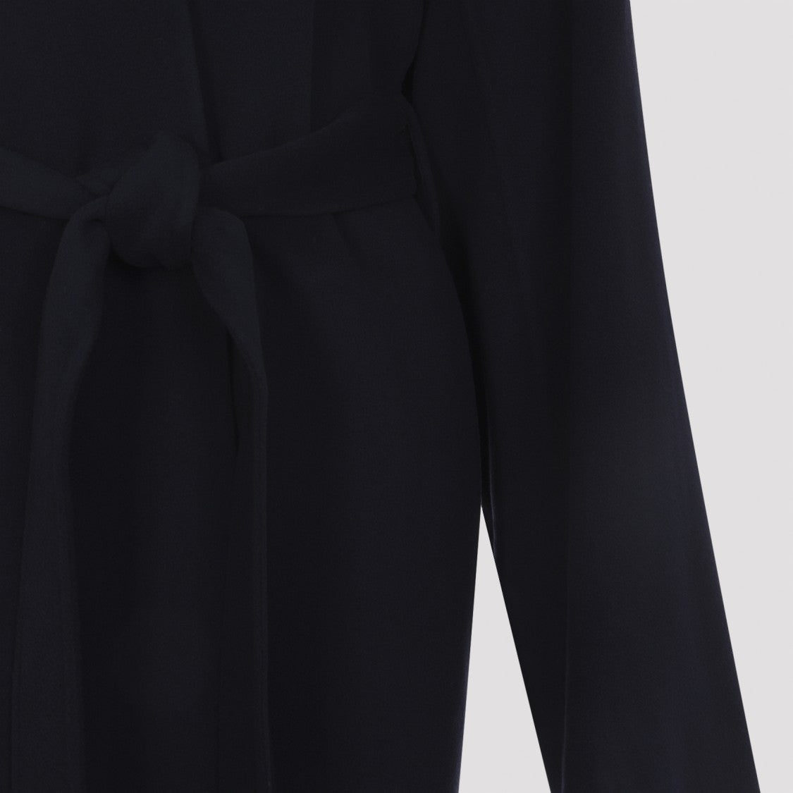 Carven Midnight Blue Wool Wrap Coat